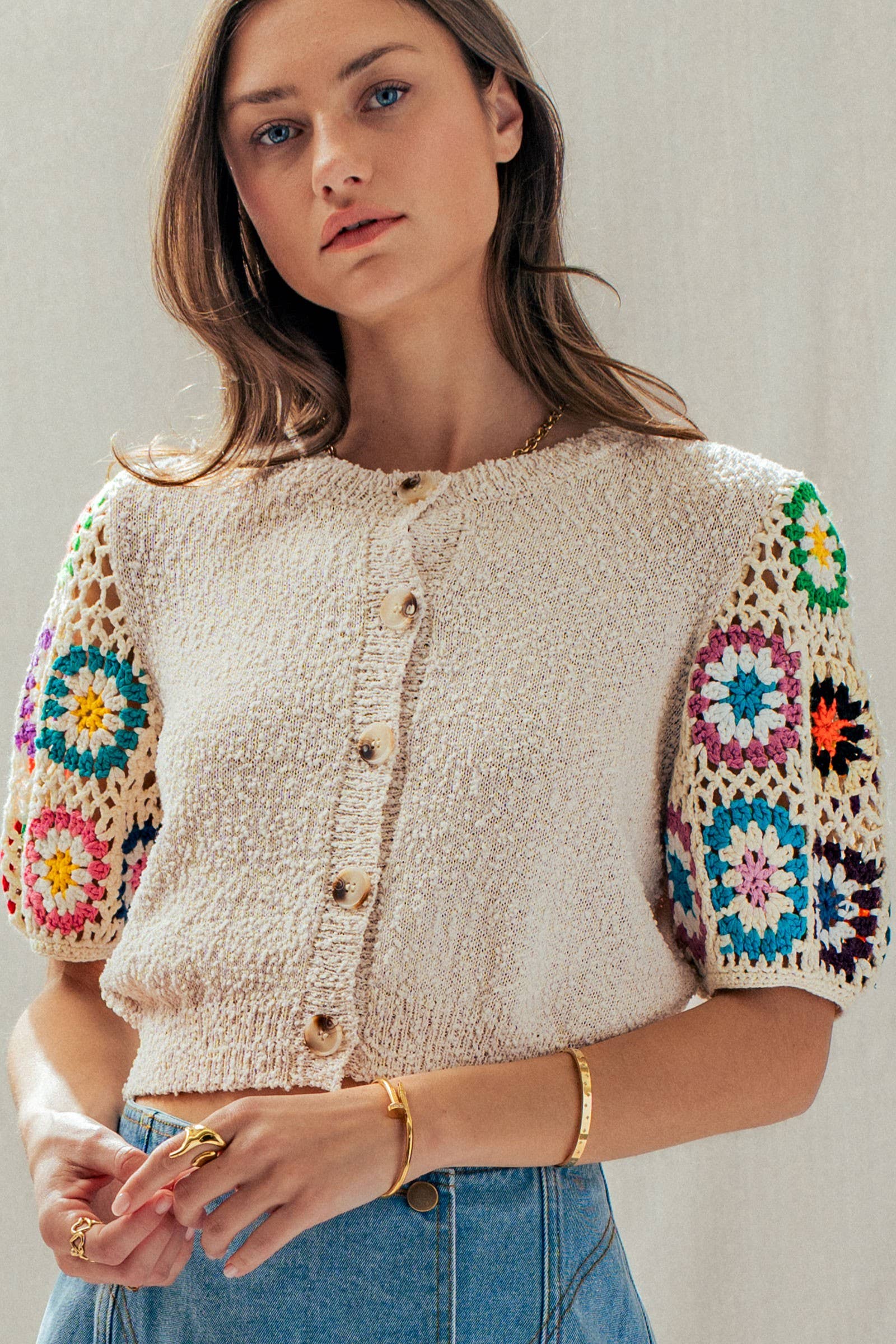 Desert Rose Crochet Cardigan