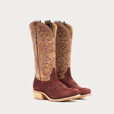 Hyer Rose Hill Boot — Burgundy / Tan