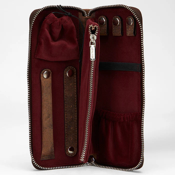 Ranch Road Jewelry Case, Brown & White Cowhide