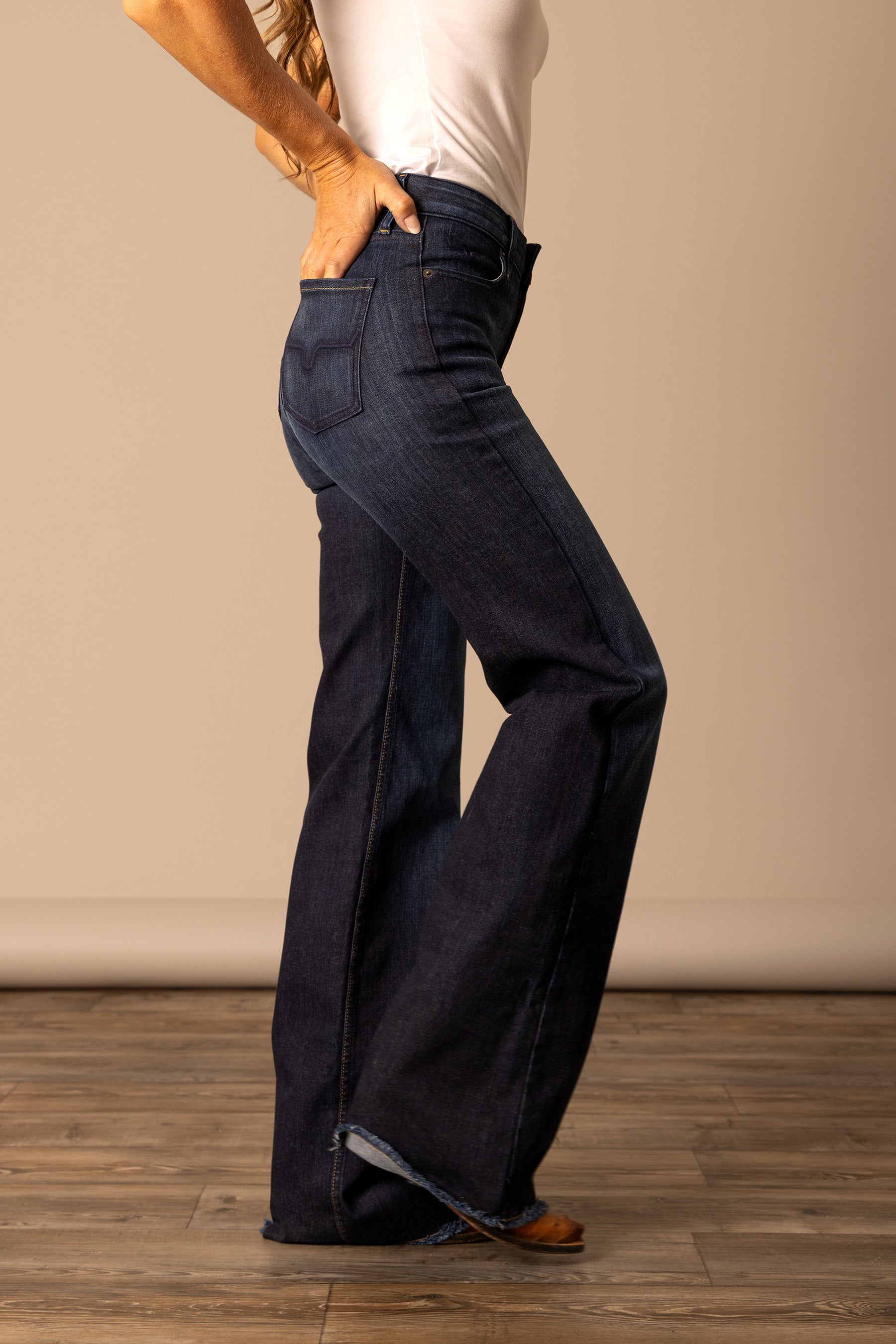 Kimes Ranch Olivia Wide Leg Jeans – Dark Wash