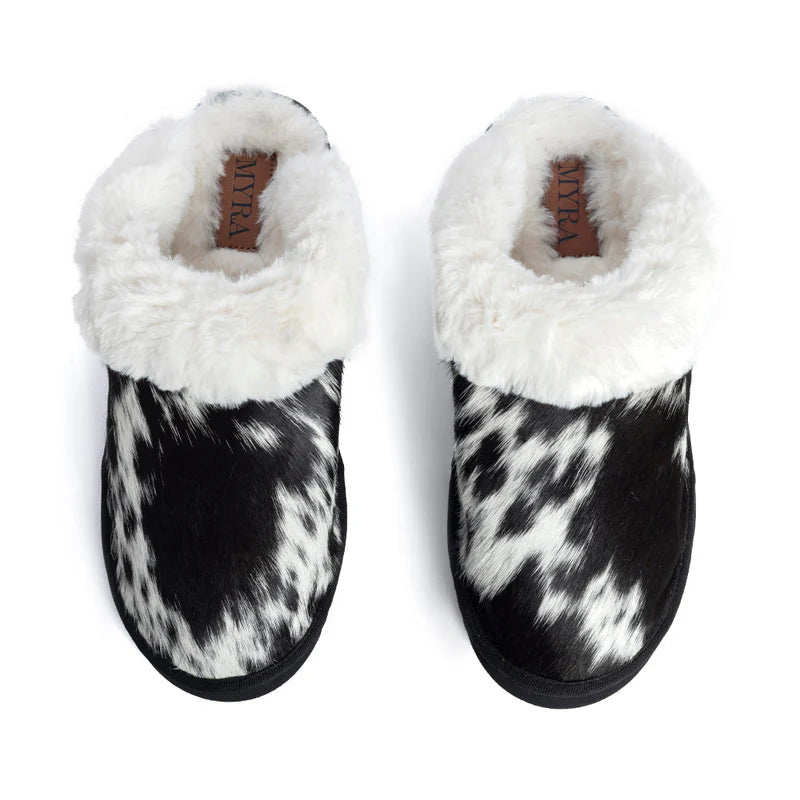 Alamosa Hair-on Hide Lined Slippers