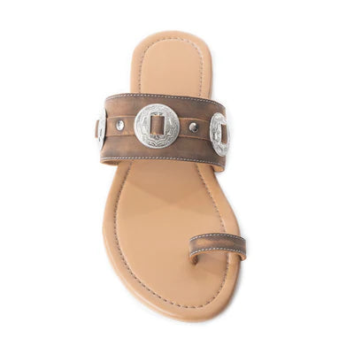 Sagebrush Concho Sandals, Brown