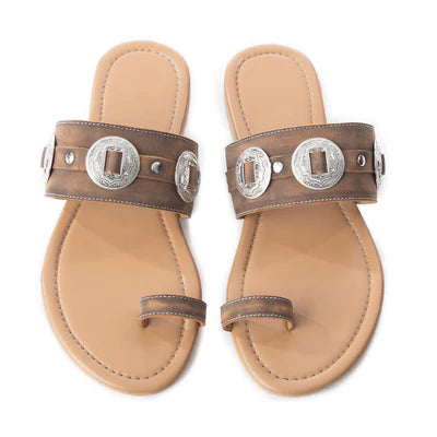 Sagebrush Concho Sandals, Brown