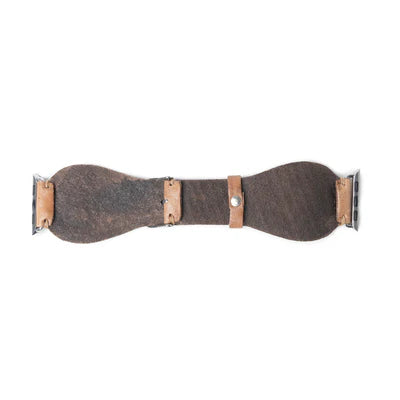 Lone Star Handtooled Leather Watch Band, Light Saddle Tan