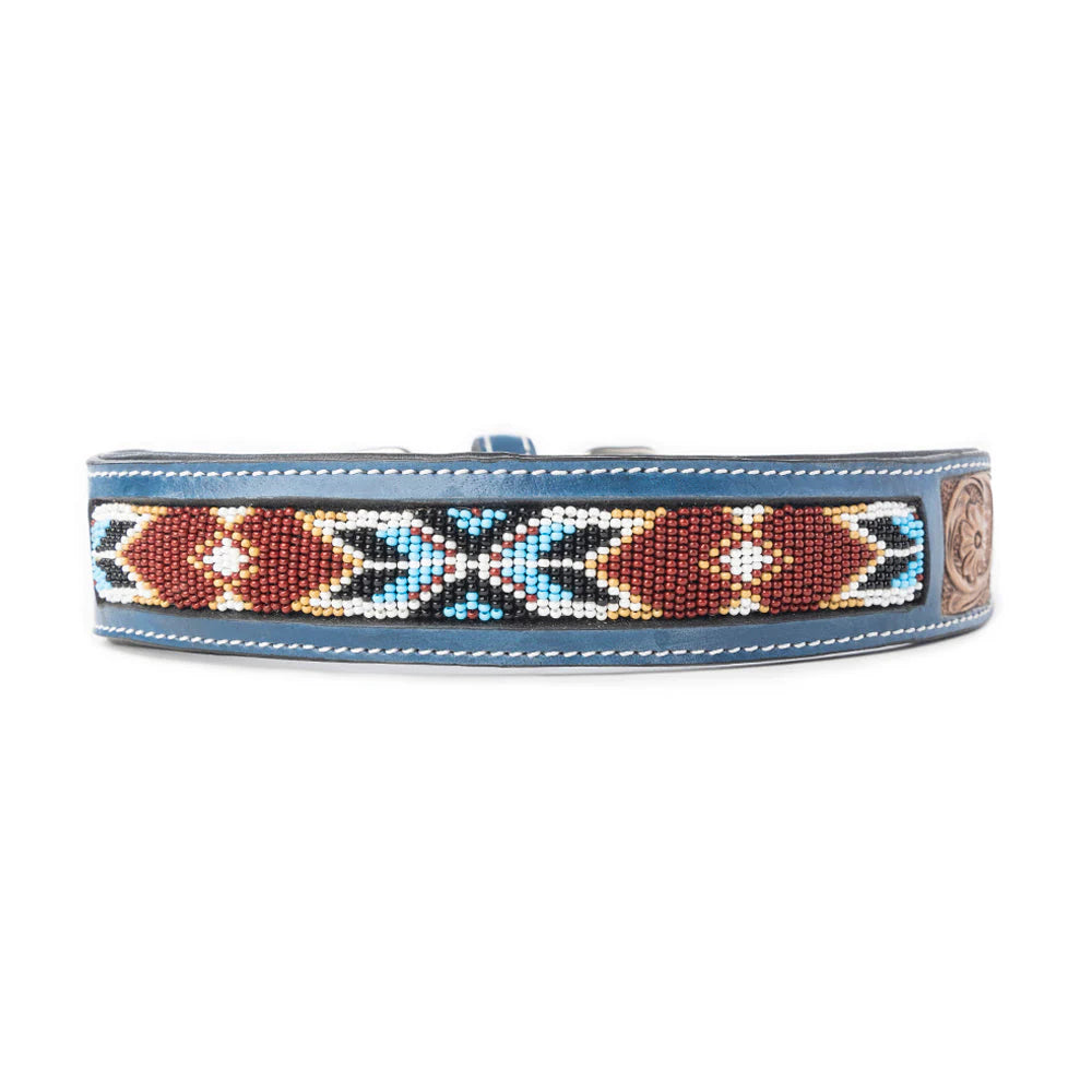 Running Free Beaded Heritage Dog CollaR, Brown