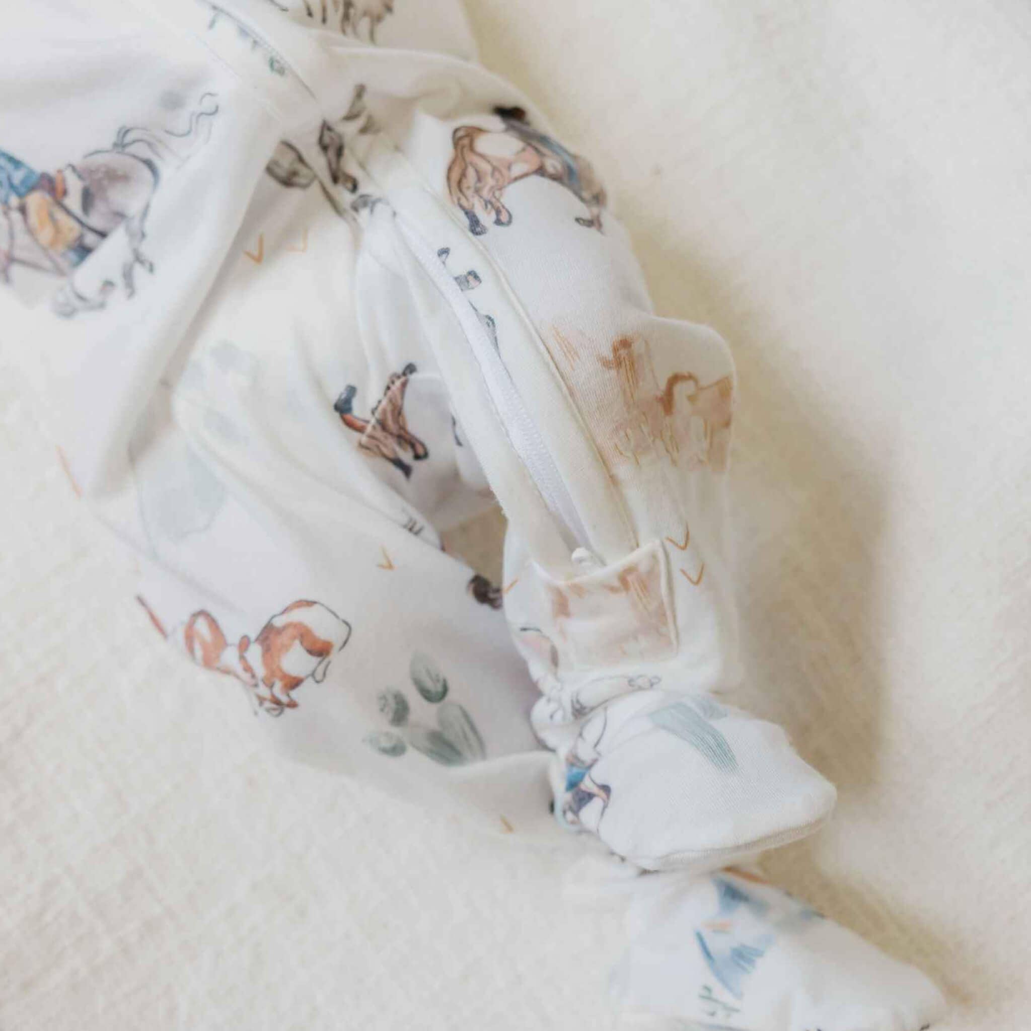 Boone Zip-Up Footie Pajama