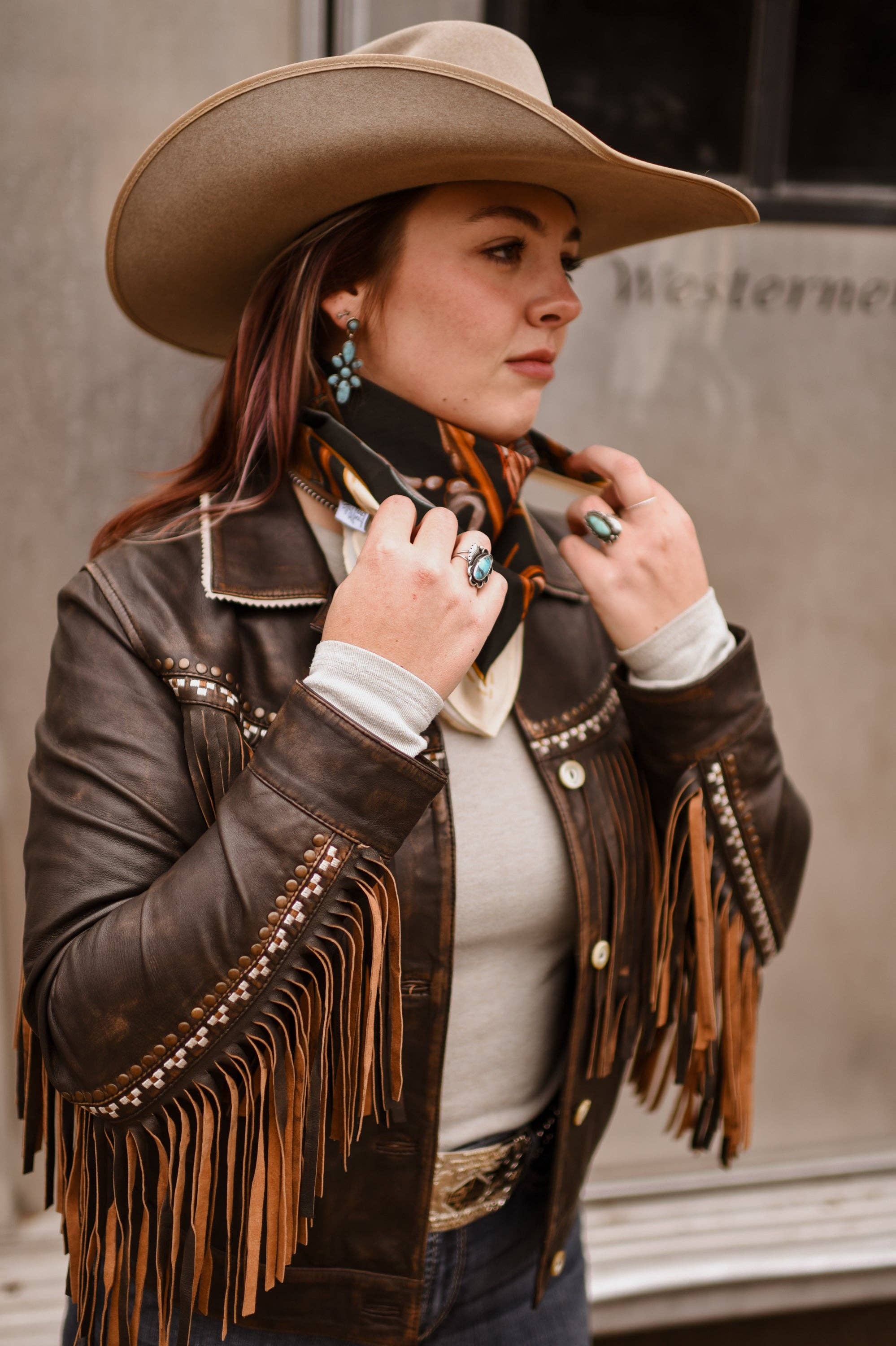 Tack Room Treasure Wild Rag Western Silk Scarf