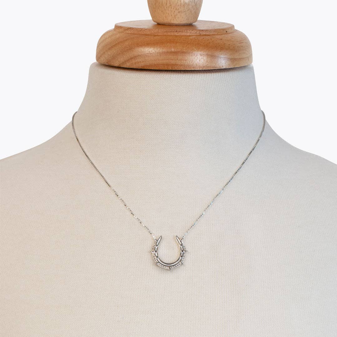Canteen - Equestrian Horseshoe Necklace, Silver