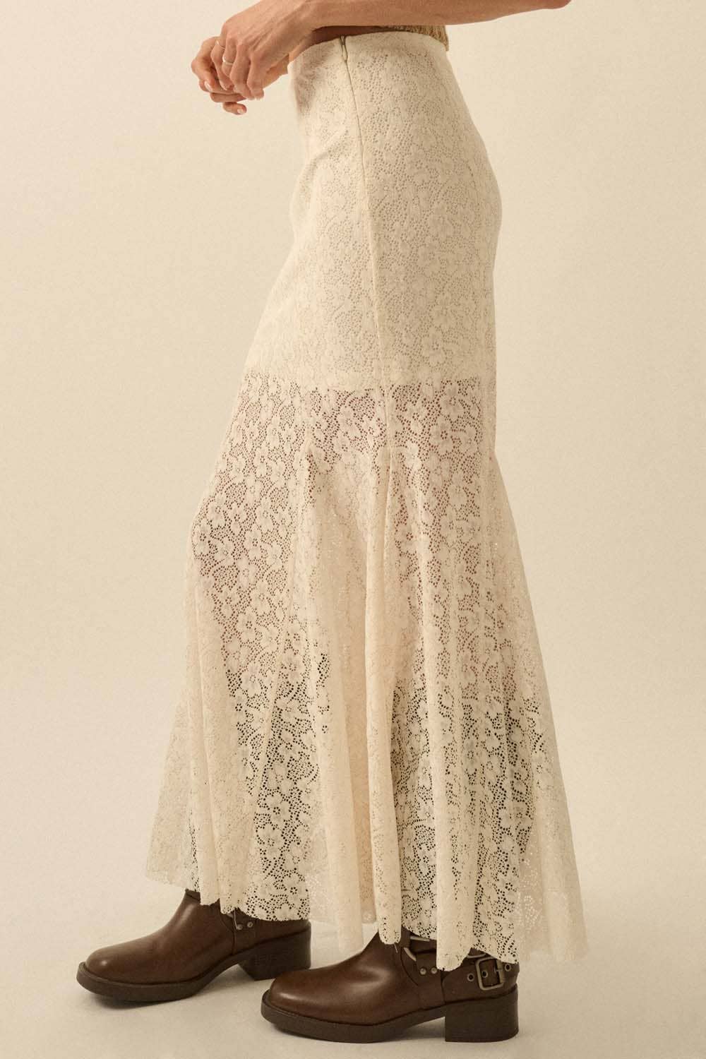 Ecru Fields Lace Skirt