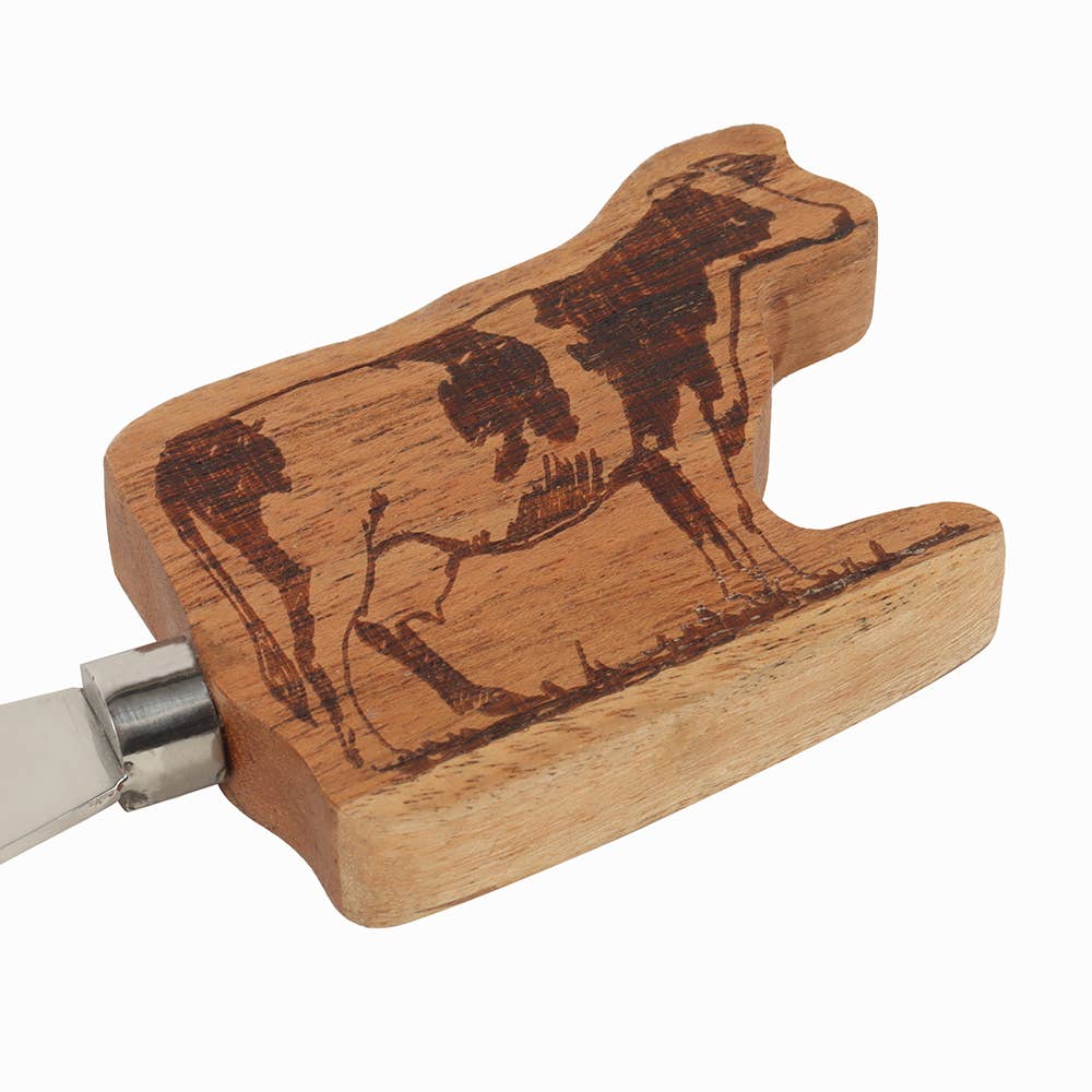 Cow Shaped Wood Tray