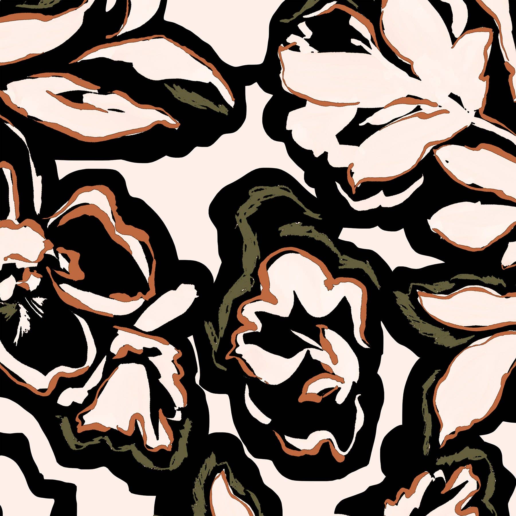 Kastel Denmark Black & Cream Floral Raglan Long Sleeve Sun Shirt