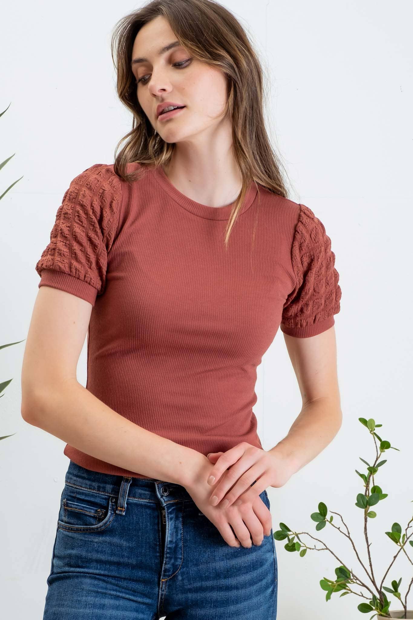Dusty Road Top, Mauve
