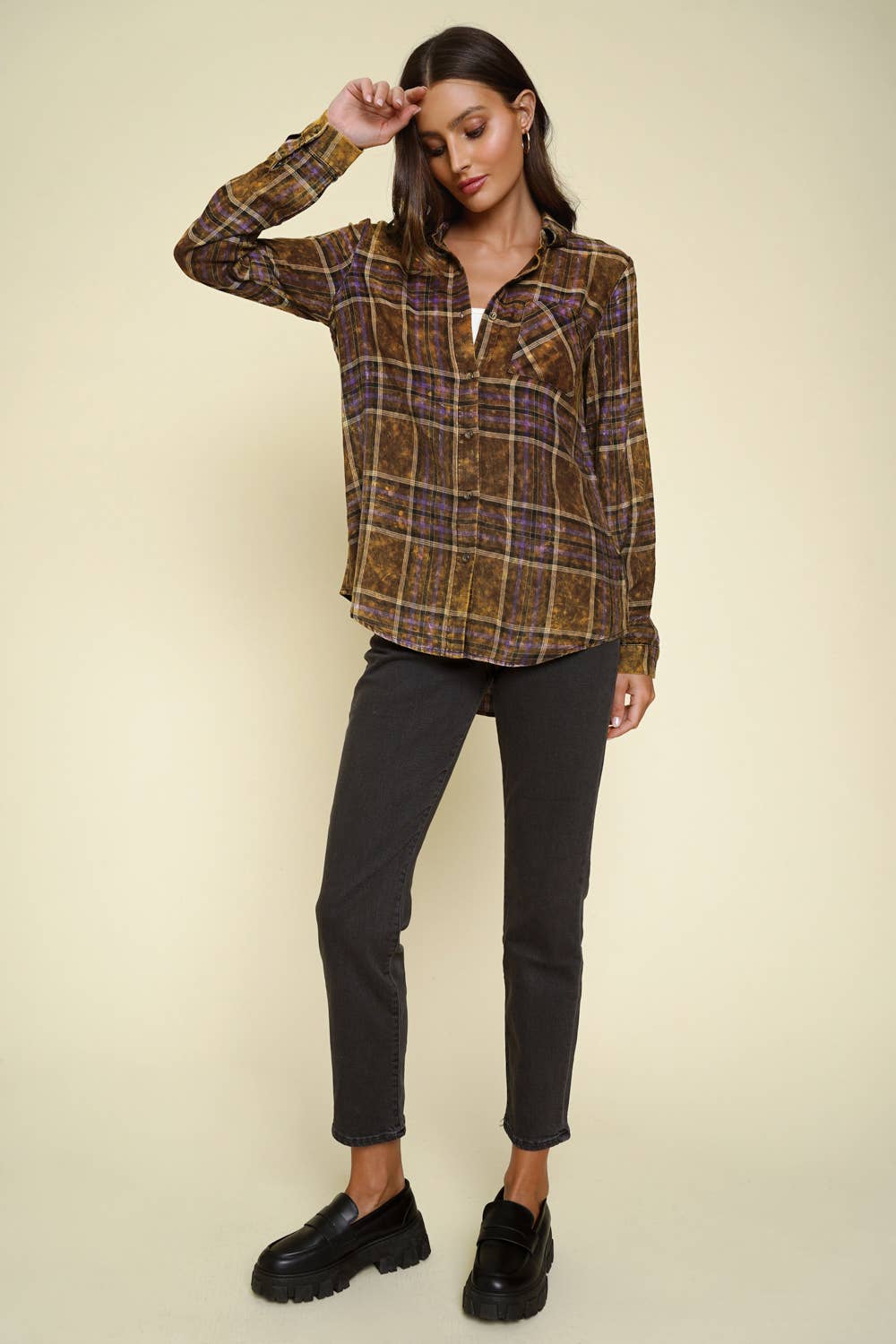 Neva Washed Plaid Shirt