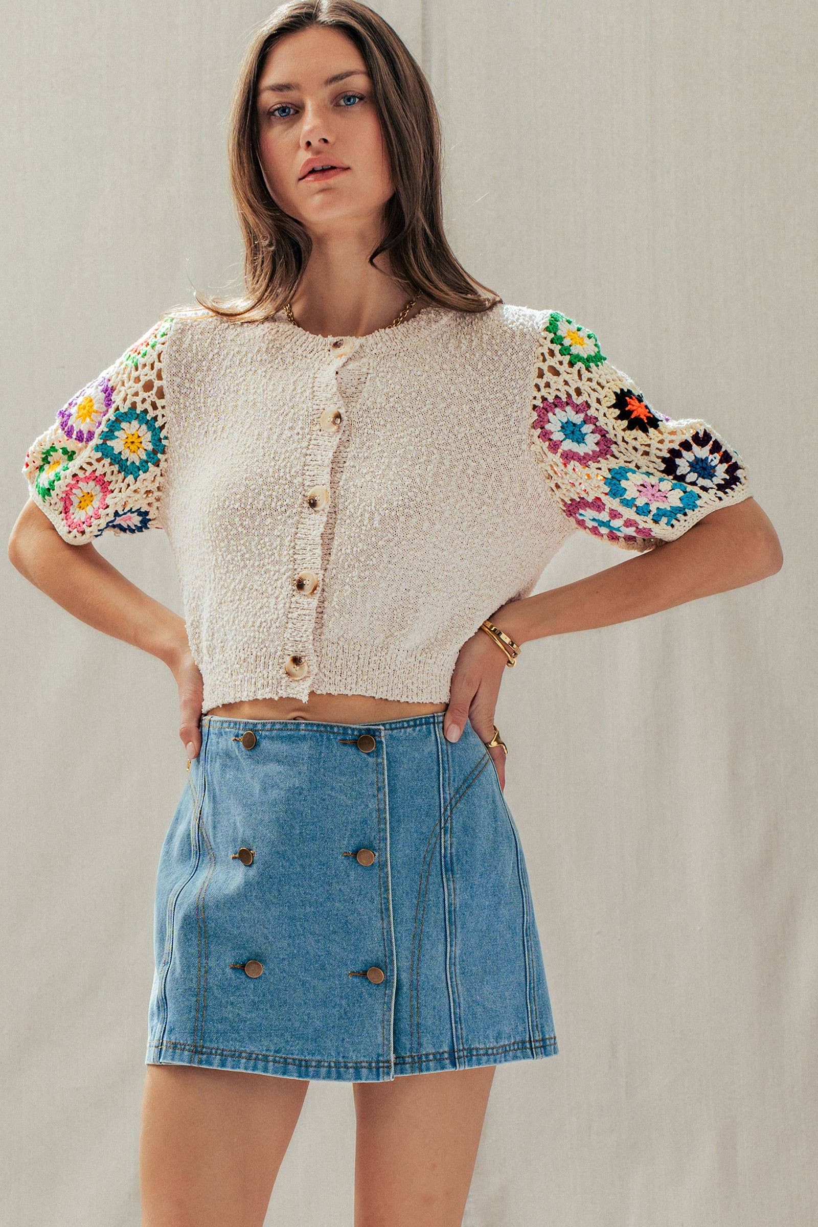 Desert Rose Crochet Cardigan