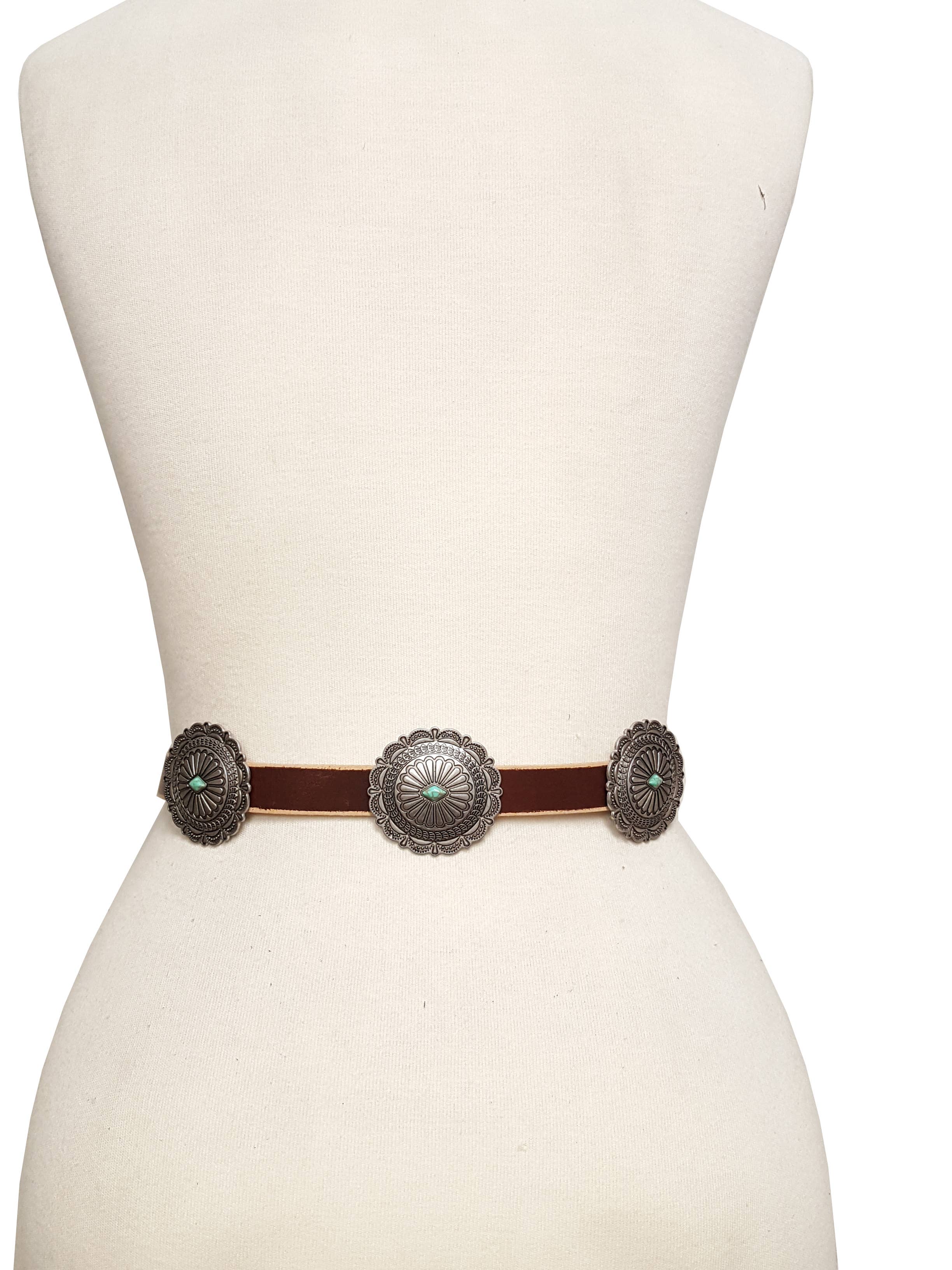Ranchero Concho Belt, Brown