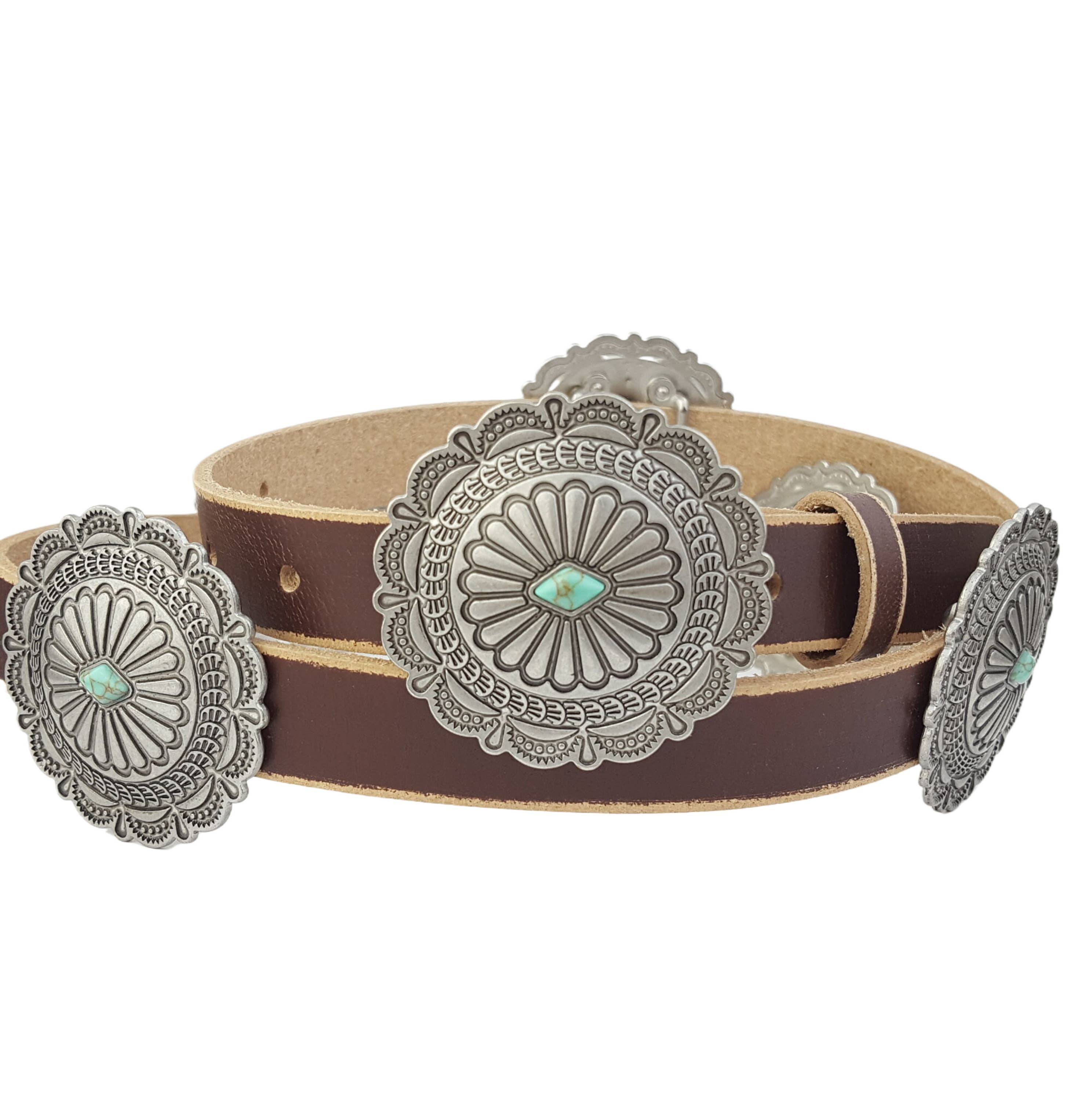 Ranchero Concho Belt, Brown