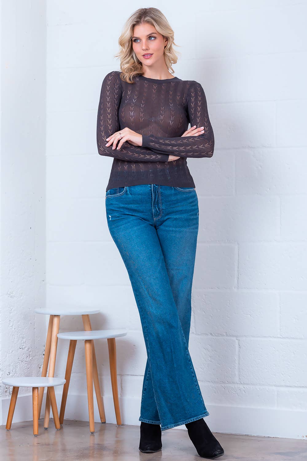 Trail Smoke Sheer Top