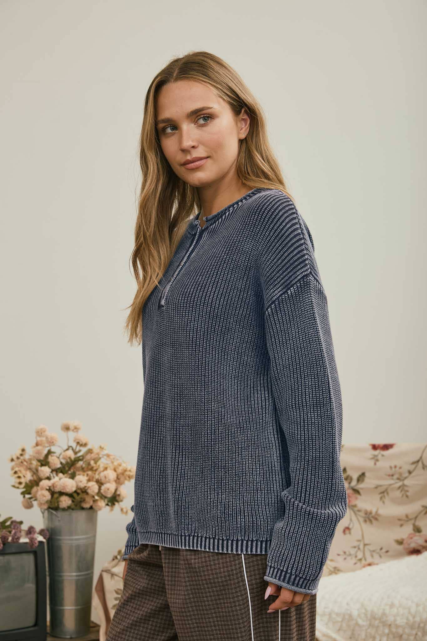 The Worn West Henley Indigo