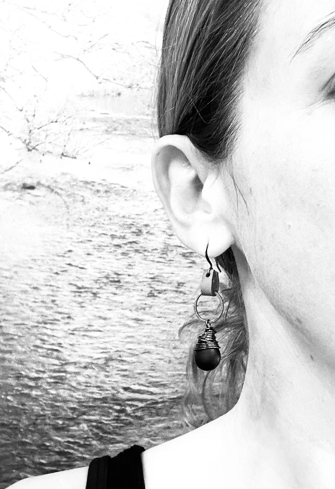 Black River Rock and Leather Dangles