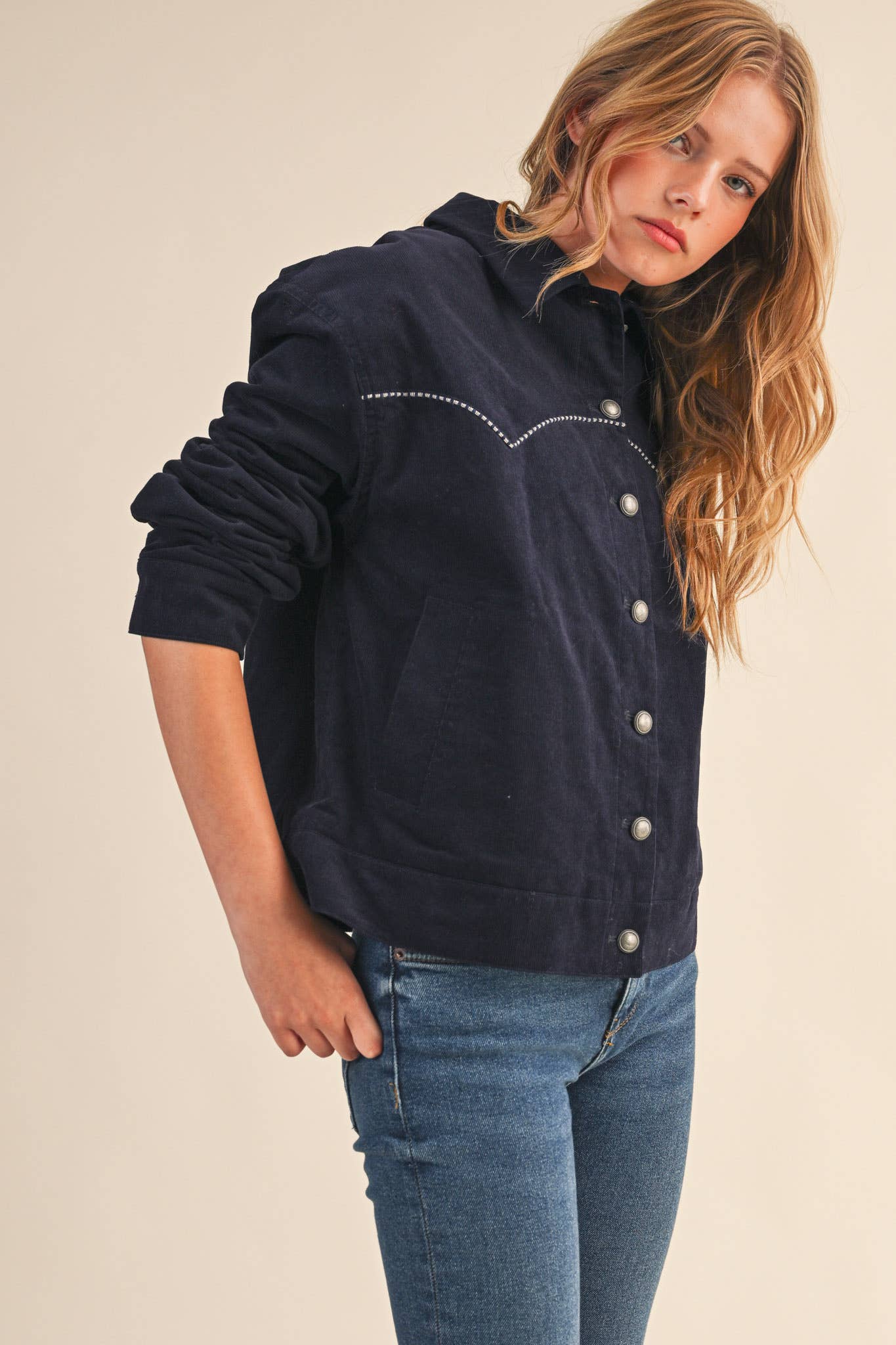 Ranch Hand Corduroy Jacket, Navy