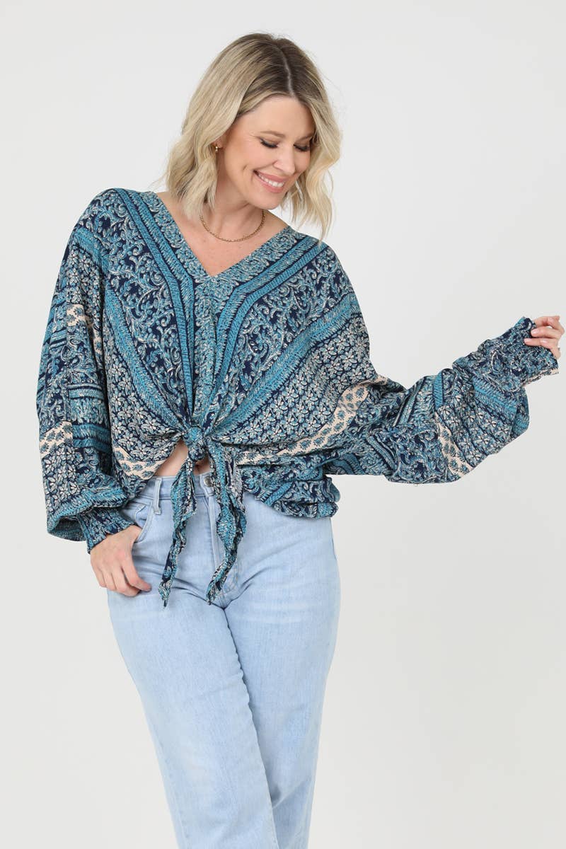 Indigo Bloom Top