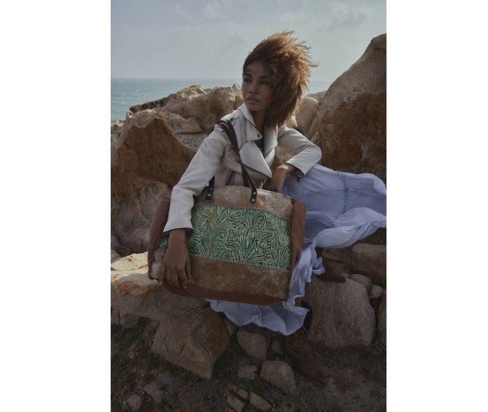 Cheyenne Verte Leather and Hairon Bag