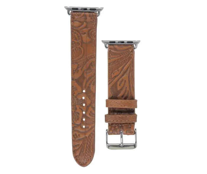 Mittangle Embossed Leather Watch Band, 42mm/44mm