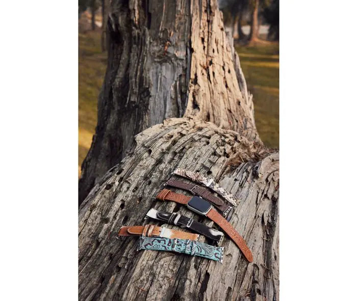 Mittangle Embossed Leather Watch Band, 42mm/44mm