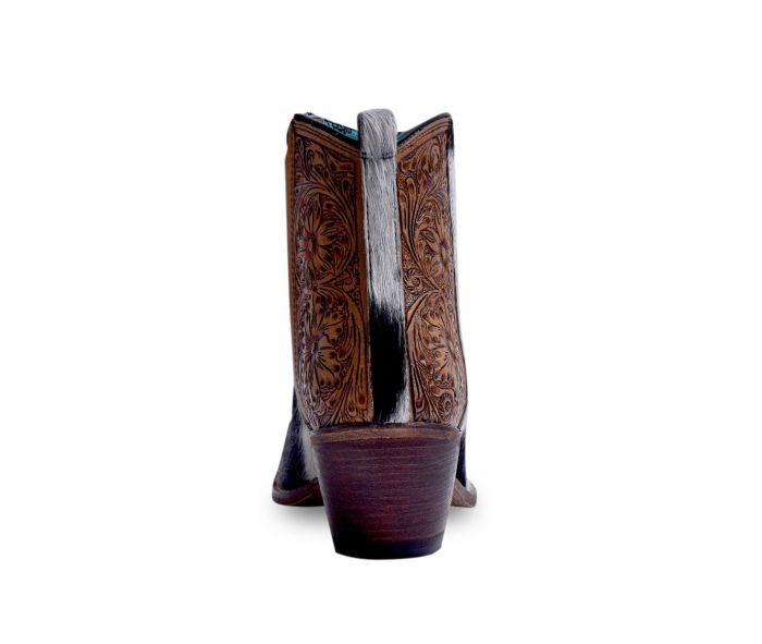 Laramie Plains Hair-On Hide & Hand Tooled Boots