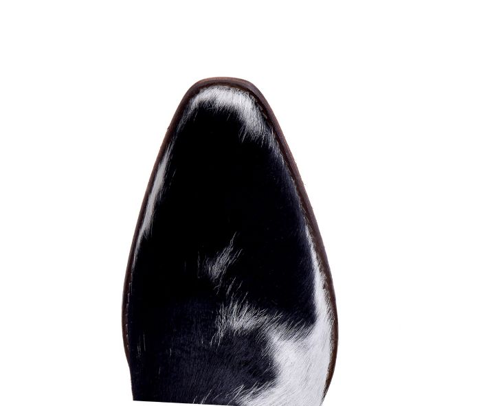 Laramie Plains Hair-On Hide & Hand Tooled Boots