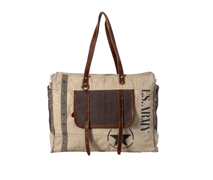 Army Motif Weekender Bag