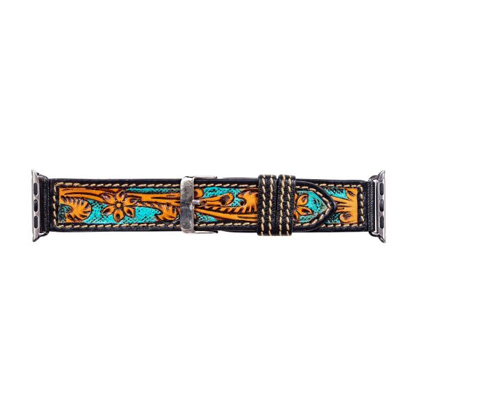 Dawson Creek Hand-tooled Leather Watchband