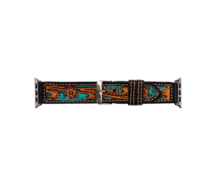 Dawson Creek Hand-tooled Leather Watchband