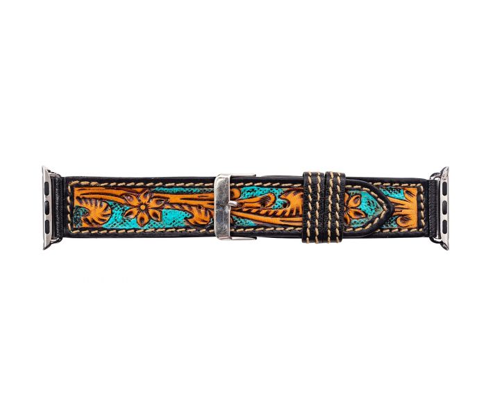 Dawson Creek Hand-tooled Leather Watchband