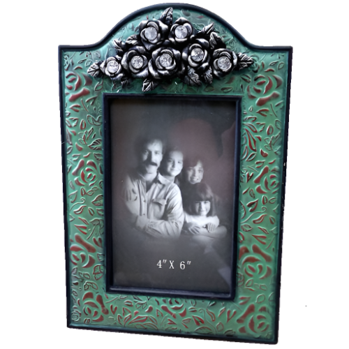 Turquoise Rose 4x6 Picture Frame