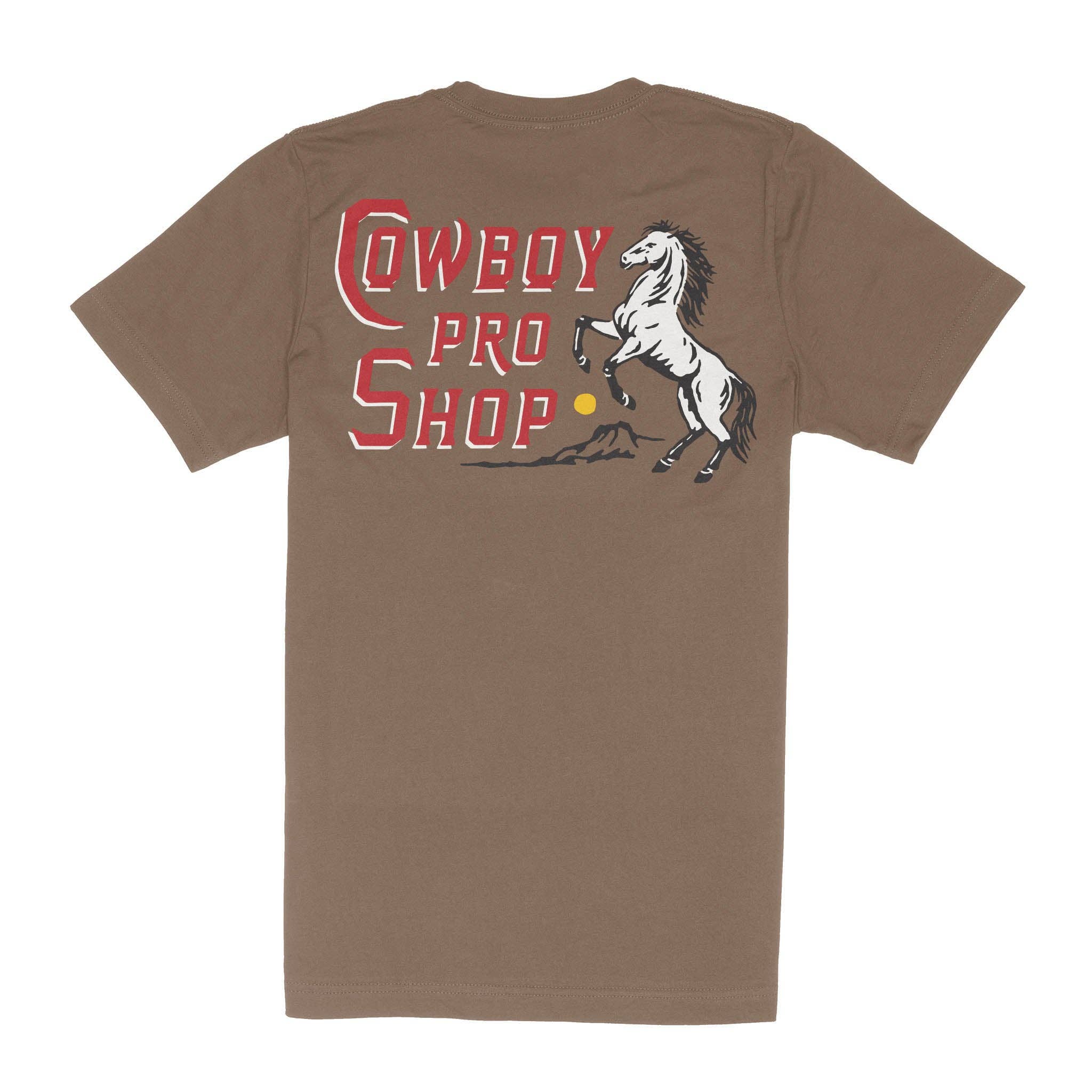 Brown t-shirt featuring a vintage truck repair graphic on the back with the phrase "Few Parts, She’ll Fix Right Up!" by Sendero Provisions Co. Classic fit with a soft, comfortable feel.