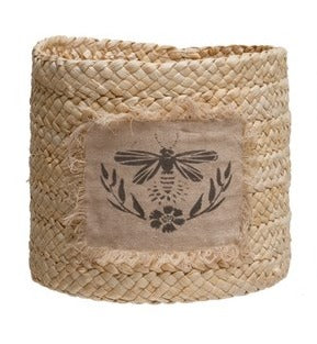 Corn Husk Basket With Farm Animal