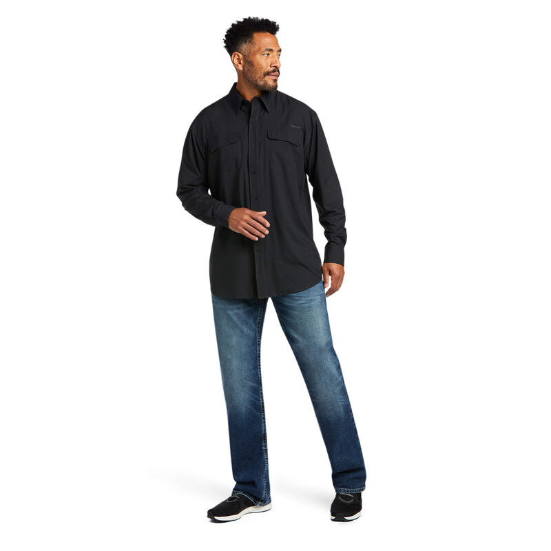 Ariat Mens VentTEK Outbound Classic Fit Shirt-Black