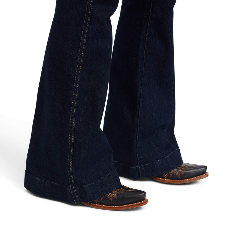 Ariat Womens REAL High Rise Alexa Flare Jean Rinse