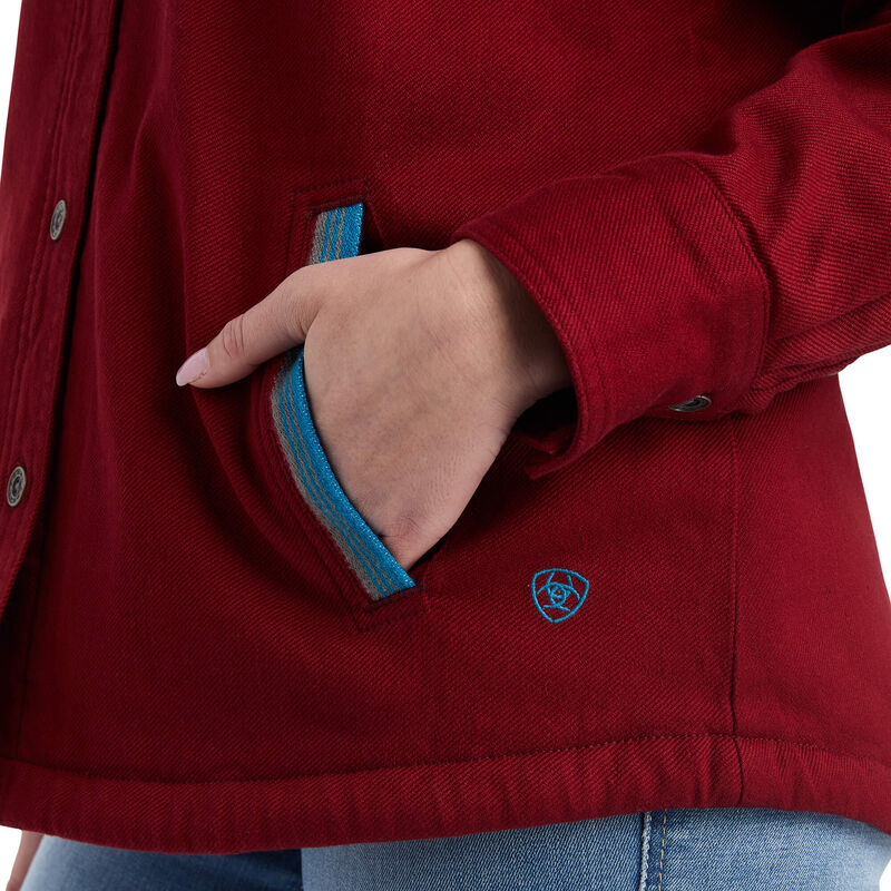 Ariat Womens Shacket Chimayo Shirt Jacket-Rubayiat Red