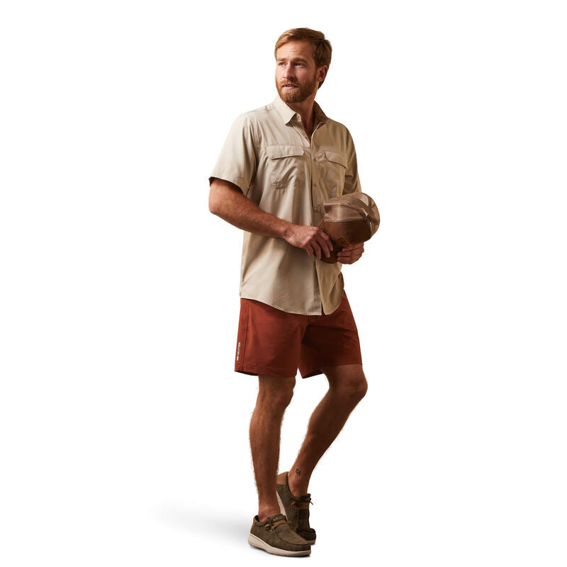 Ariat Venttek Outbound Shortsleeve Fitted Shirt- Oxford Tan
