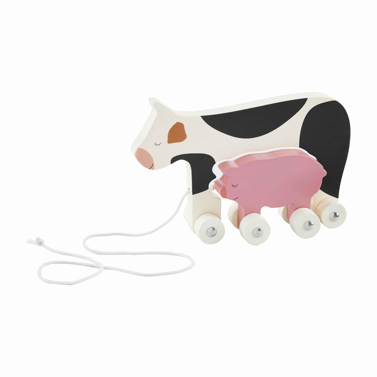 Cow Farm Rolling Wood Toys