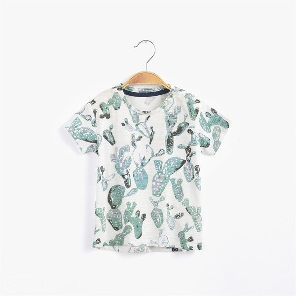 Cactus Print Short Sleeve T-Shirt