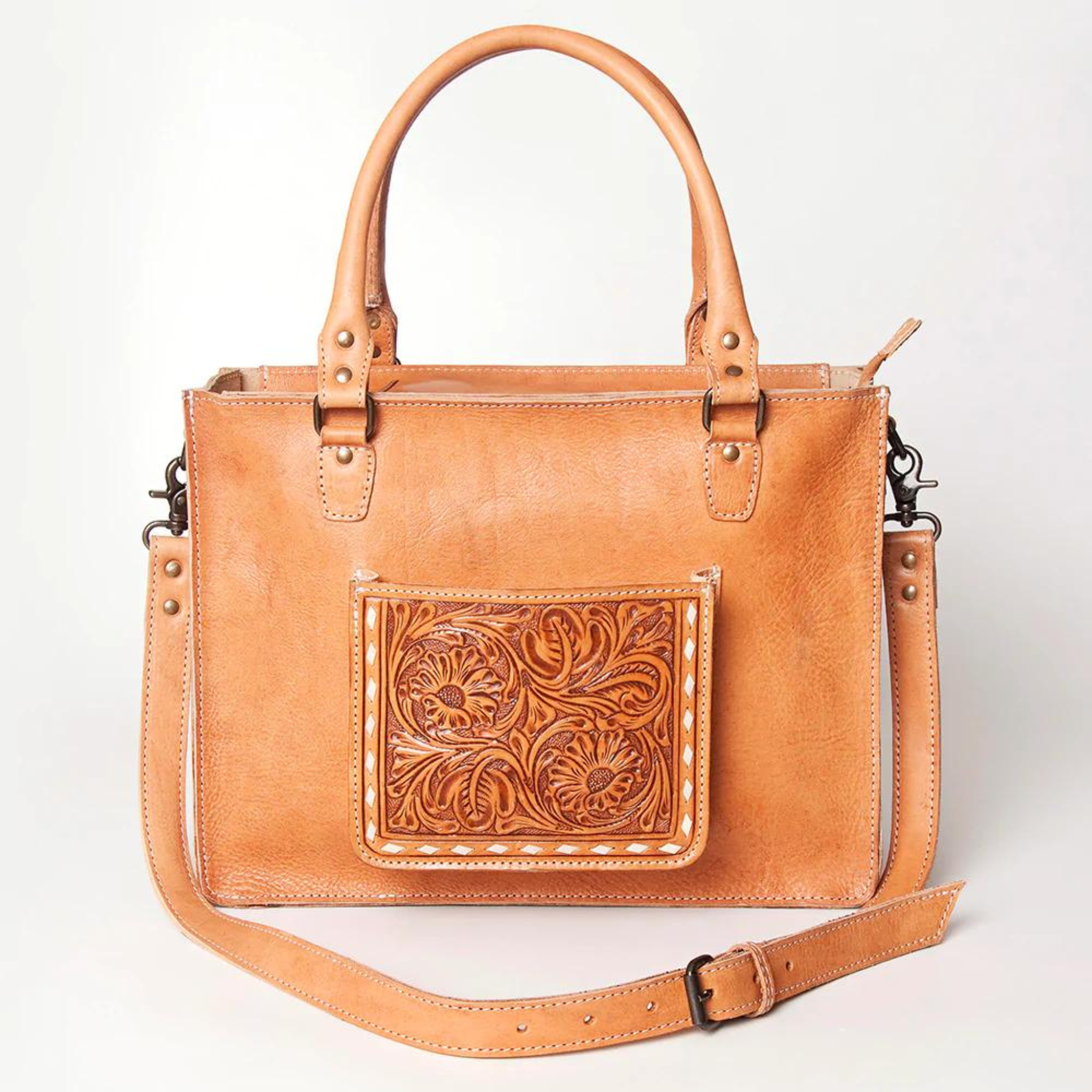 Charlee Buckstitch Pocket Tote
