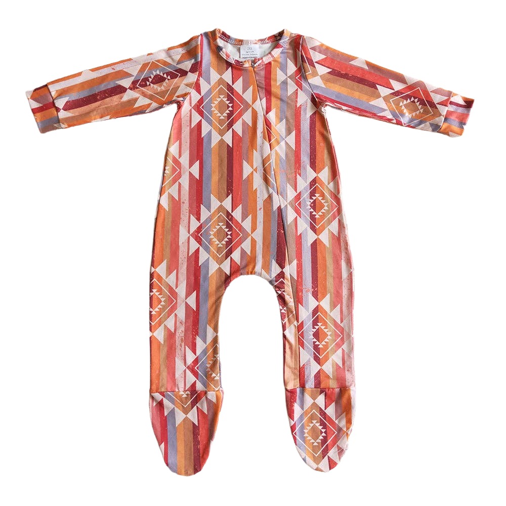 Girls Western Aztec Romper