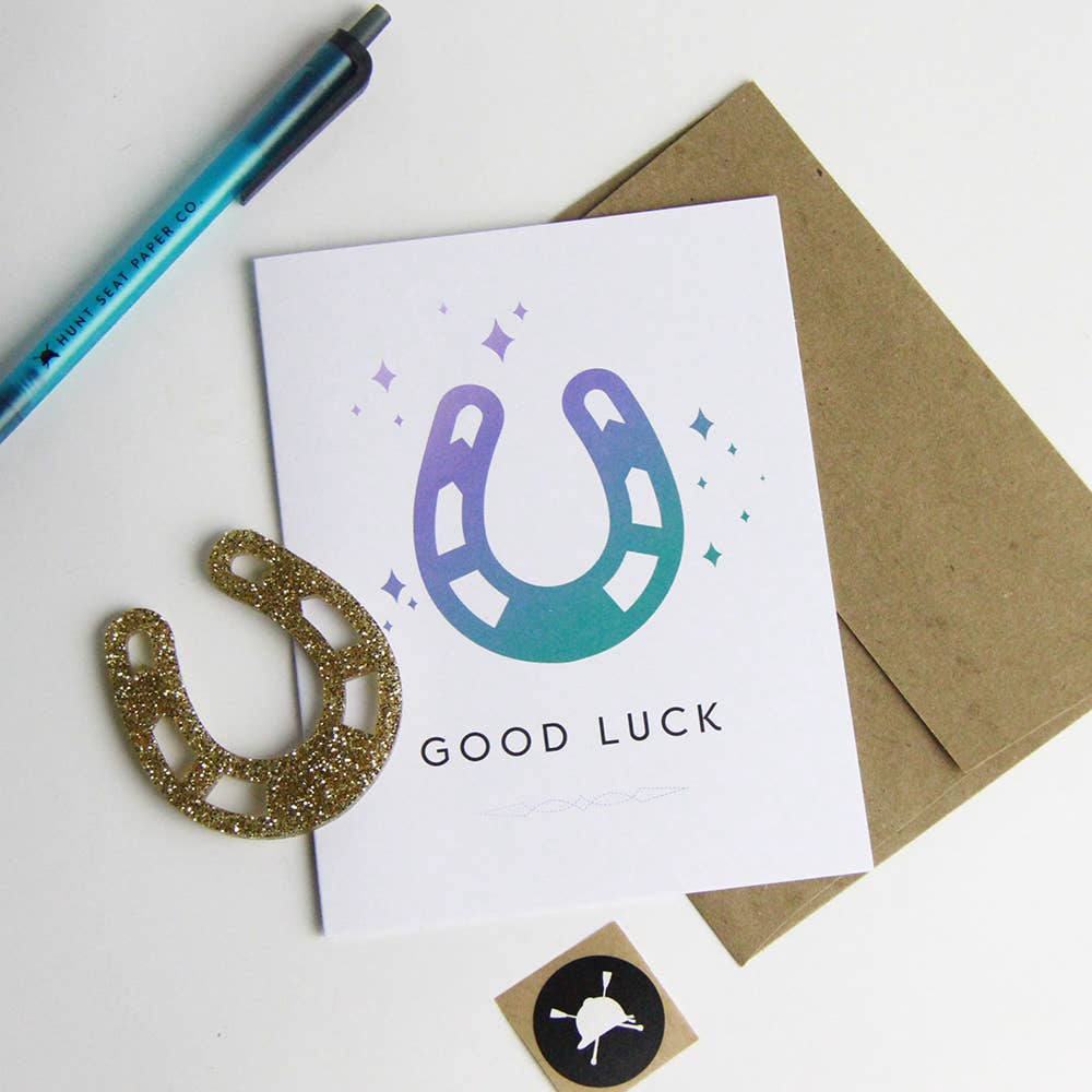 Good Luck Charm Equestrian Horse Greeting Card