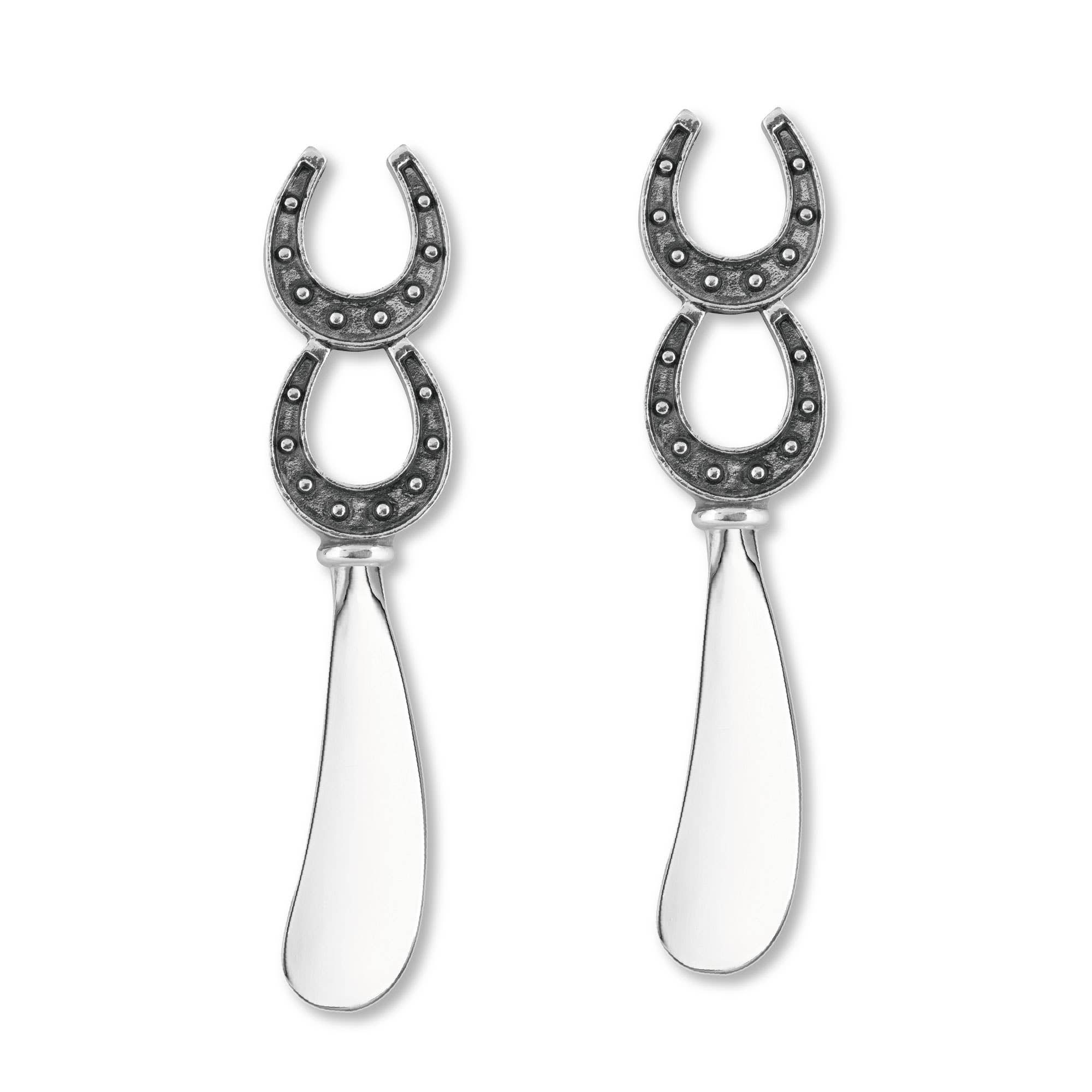 Horseshoe Zinc Cheese Spreader - Set of 2