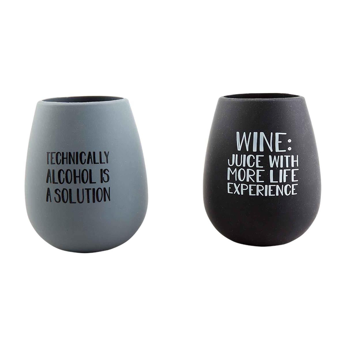 Gray Silicone Wine Set