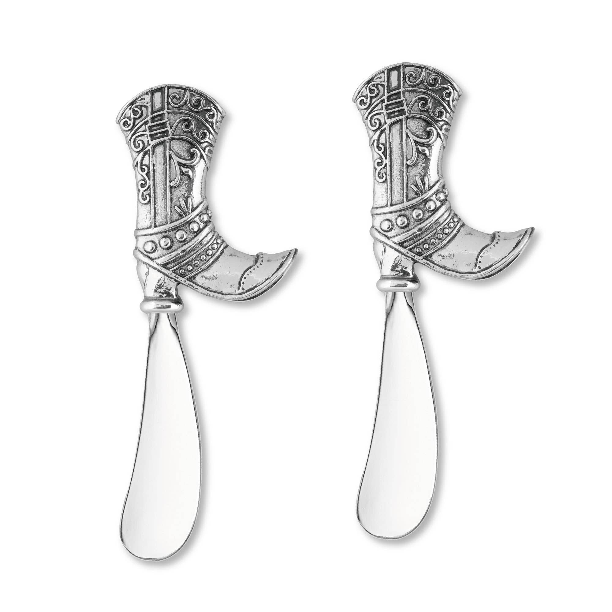 Boot Zinc Cheese Spreader - Set of 2