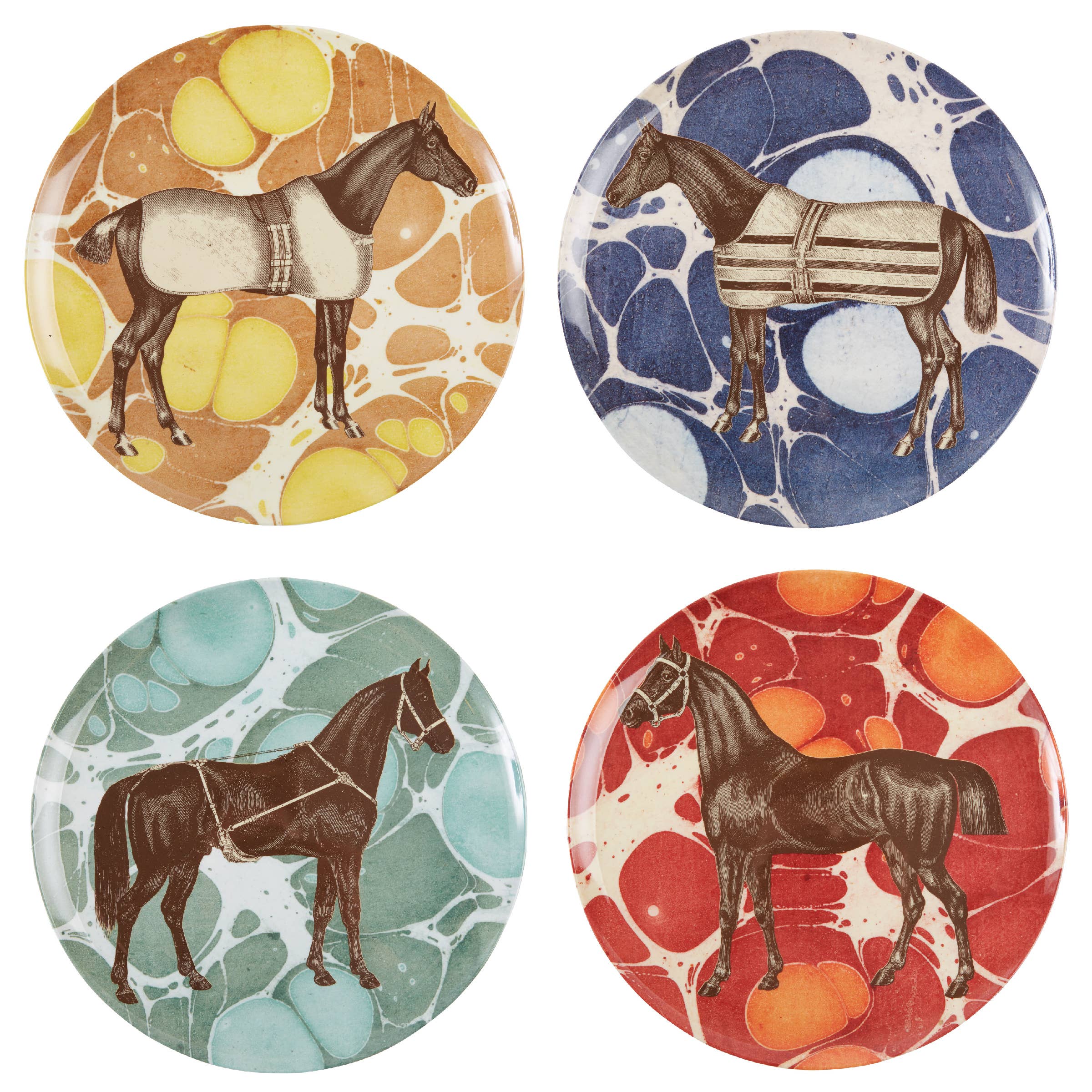 Equus Dinner Plates, Set of Four